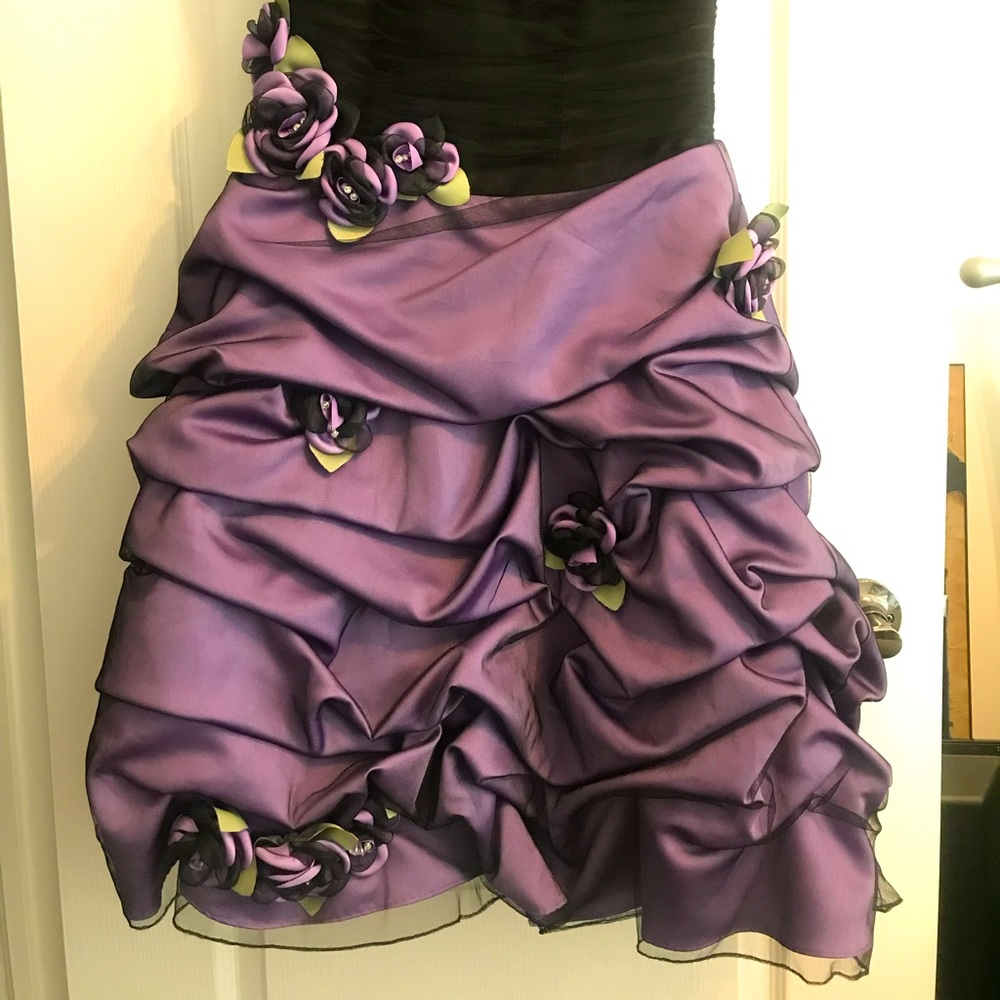 MINT Strapless Black and Violet Dress